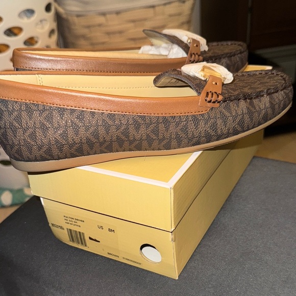 Michael Kors Dark Brown Patterned Loafers - Picture 6 of 15